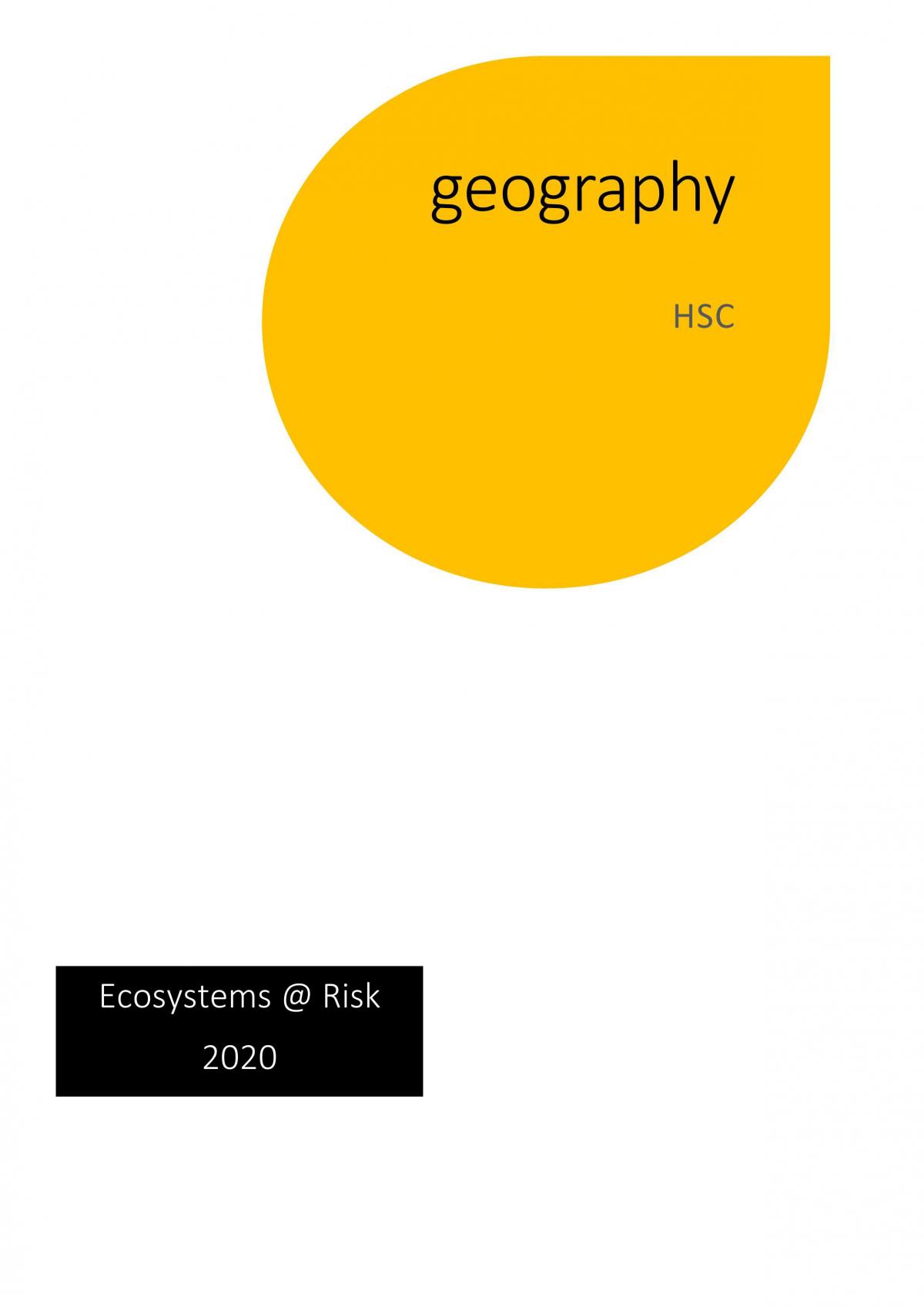 Geography Ecosystems @ Risk - Page 1