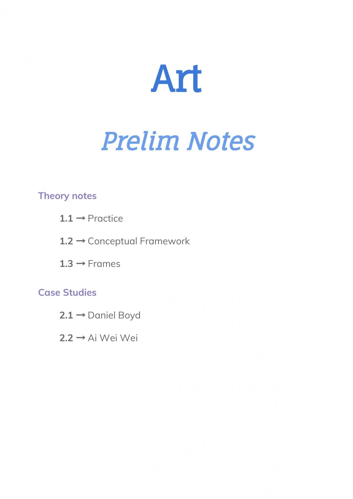 Art Theory Notes (All Years) - Page 1