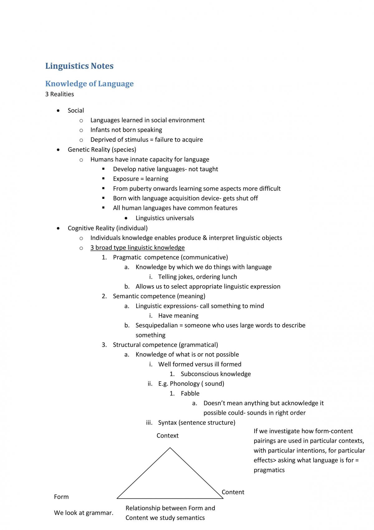 Ling1101 Notes - Page 1