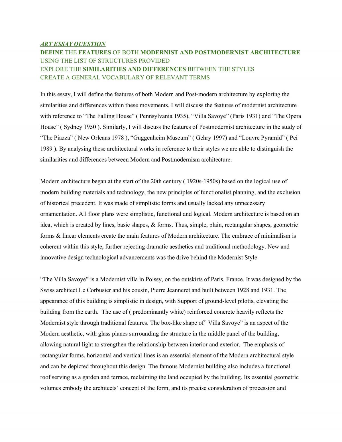 Post Modern and Modern Architecture - Page 1