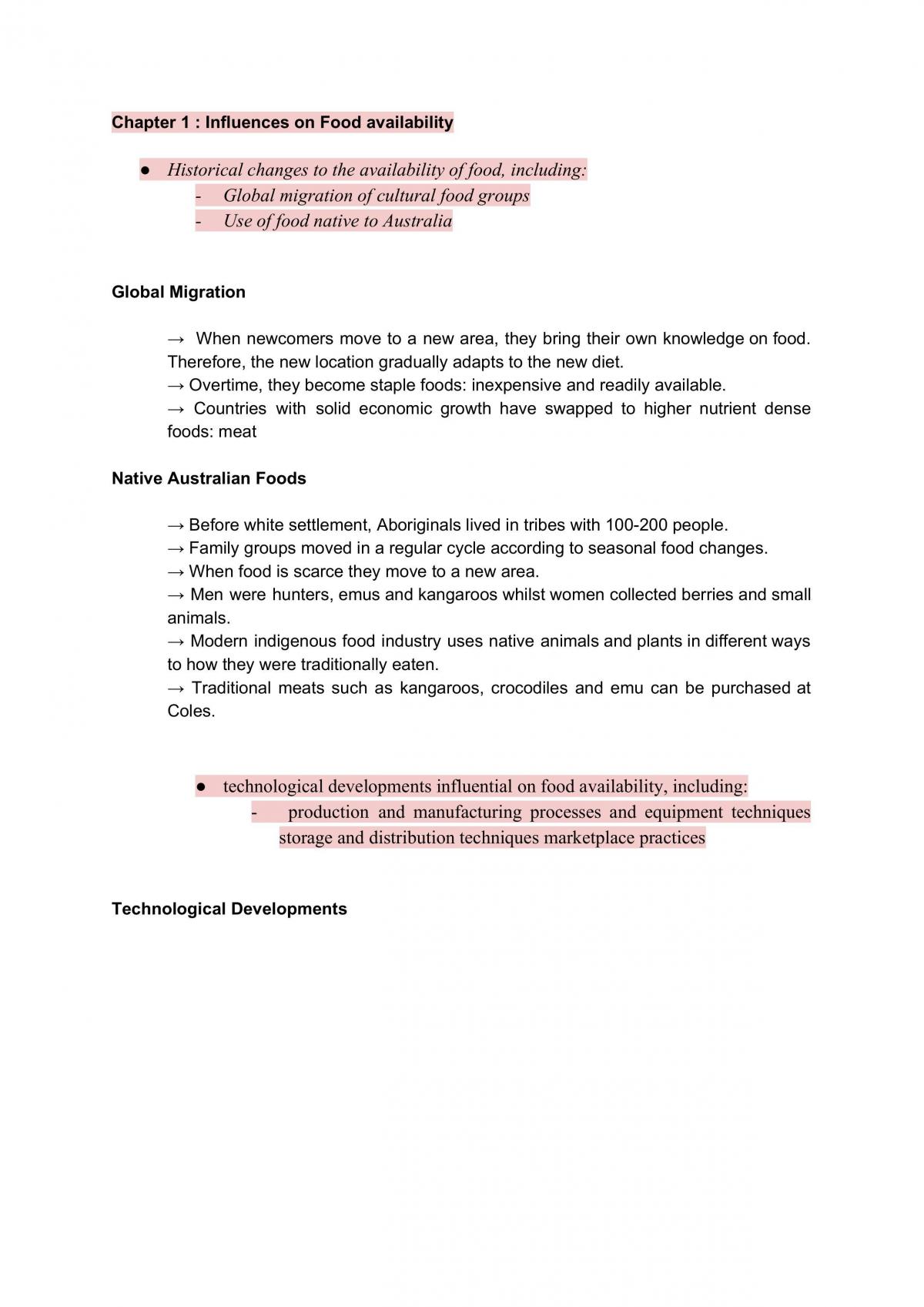 Food Tech Preliminary Full Syllabus Notes  - Page 1