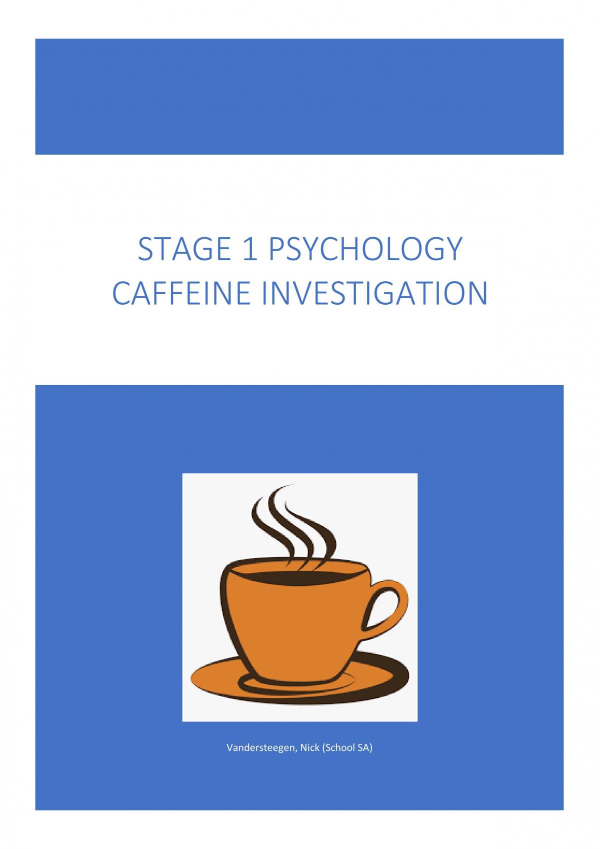 Caffeine Investigation  - Page 1