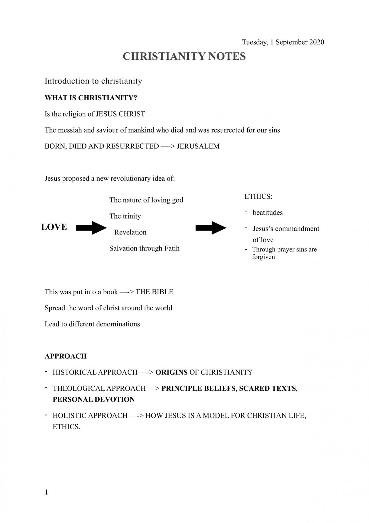 Prelim Christianity complete notes - Page 1