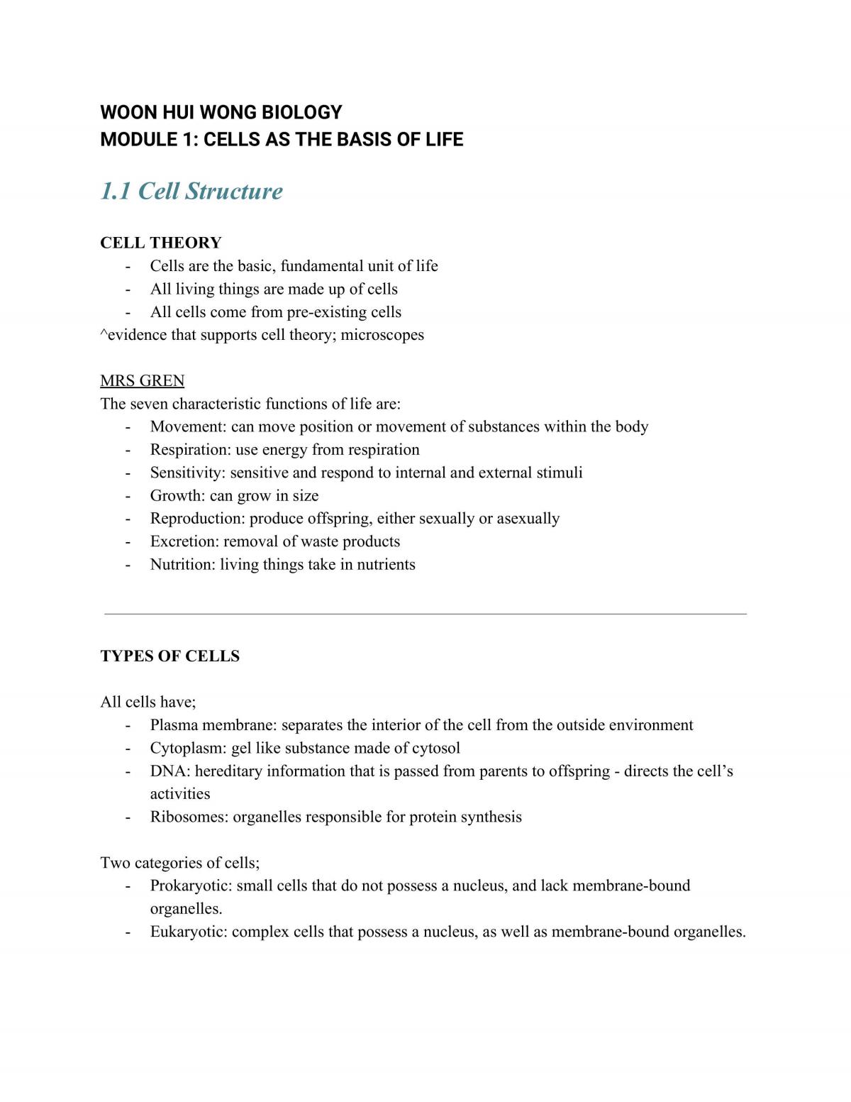 Bio Prelim Notes - Page 1