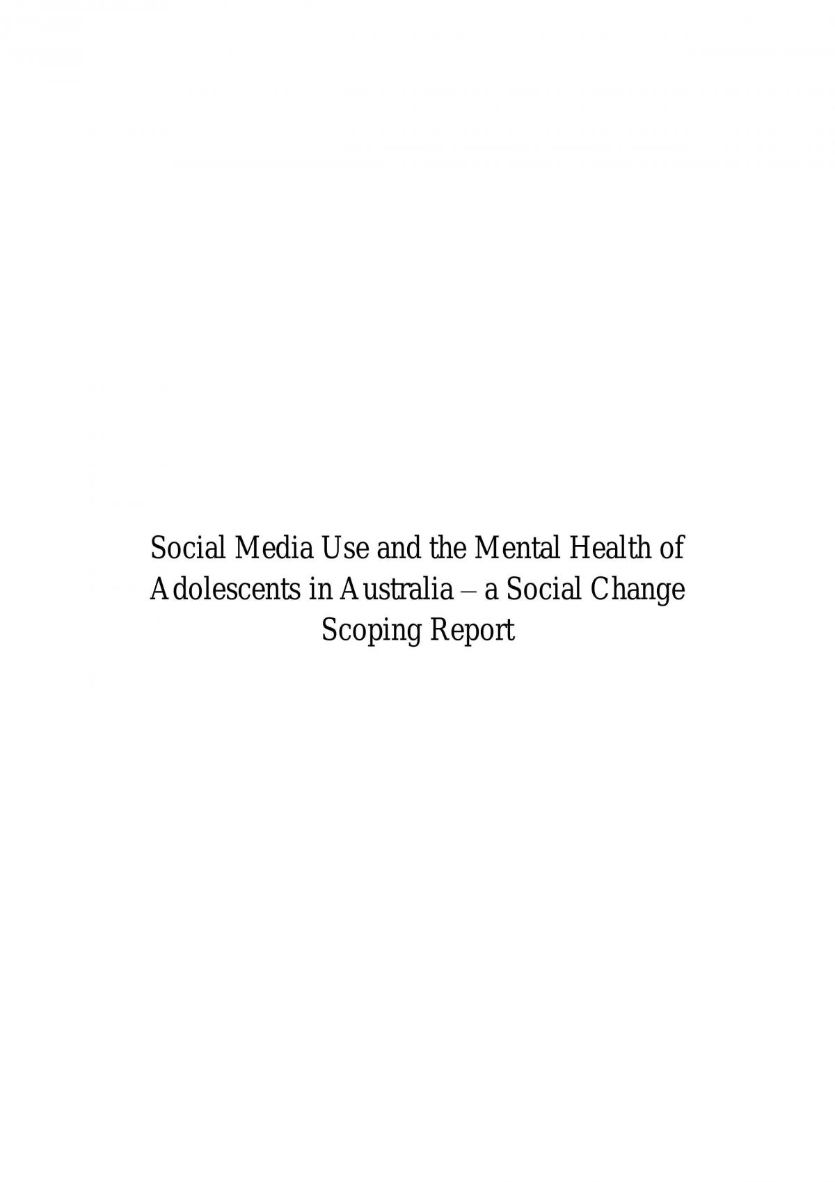 Social Change Scoping Report - Page 1
