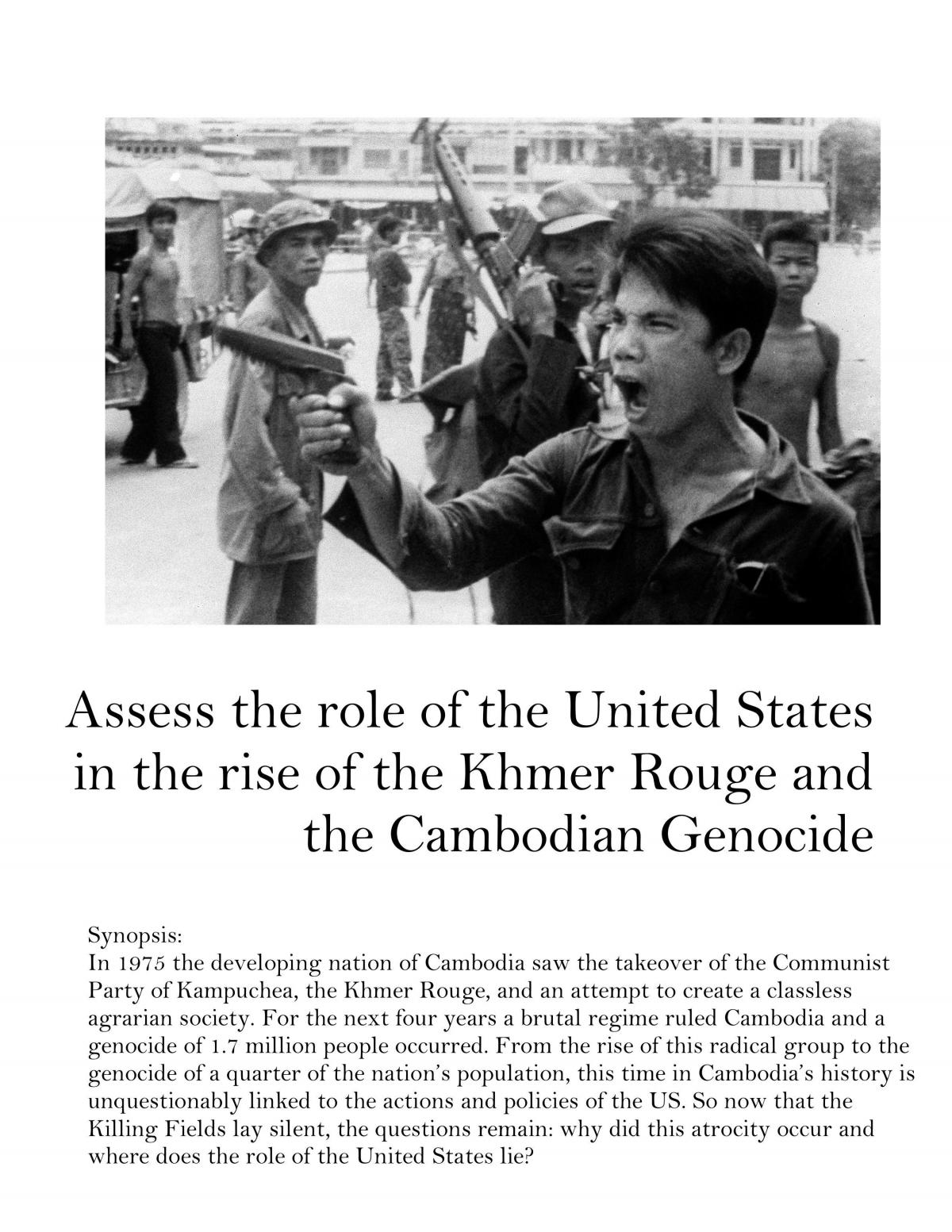 Modern History Historical Investigation Cambodian Genocide - Page 1