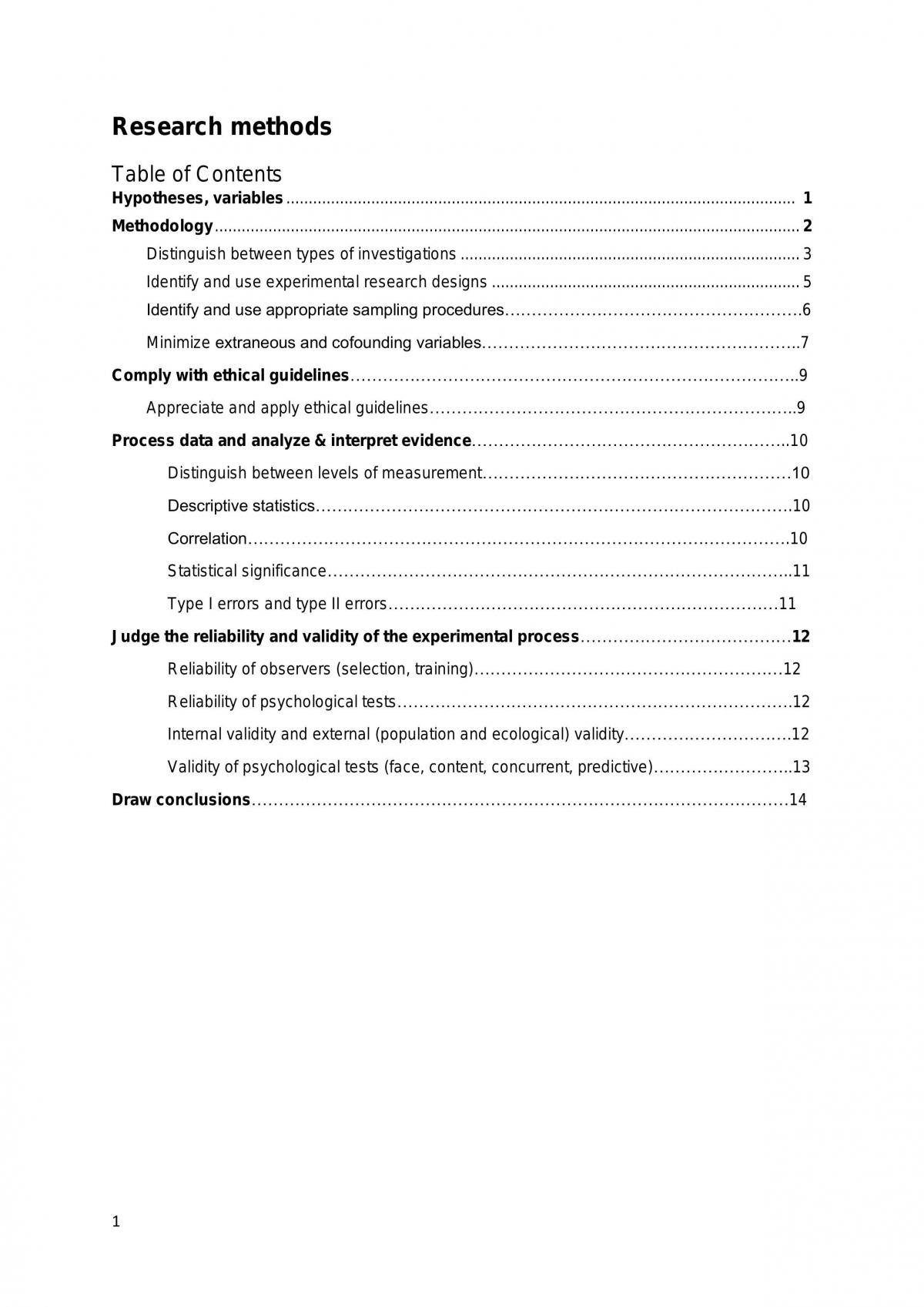 research methods psychology paper 1