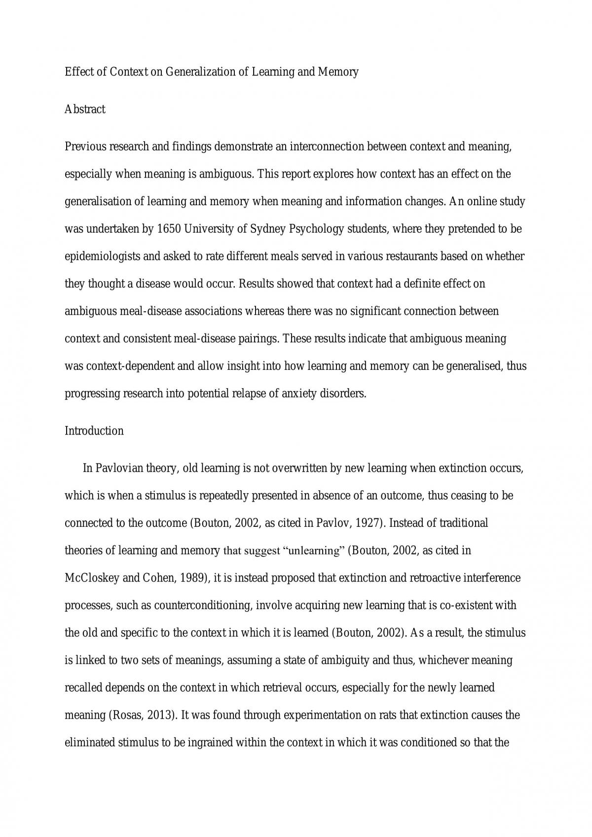 Experimental Report - Page 1