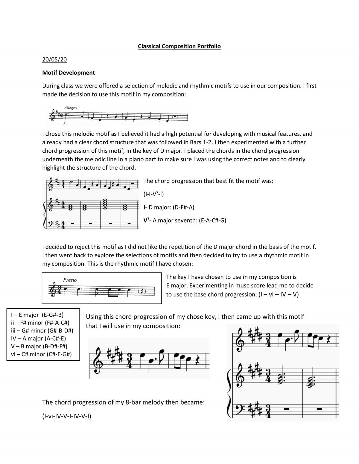 Assessment - Classical Composition Portfolio  - Page 1