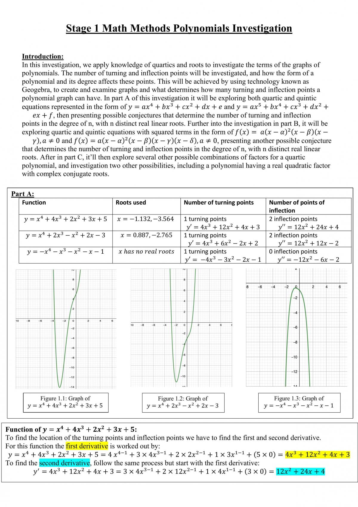 Polynomials Investigation - Page 1