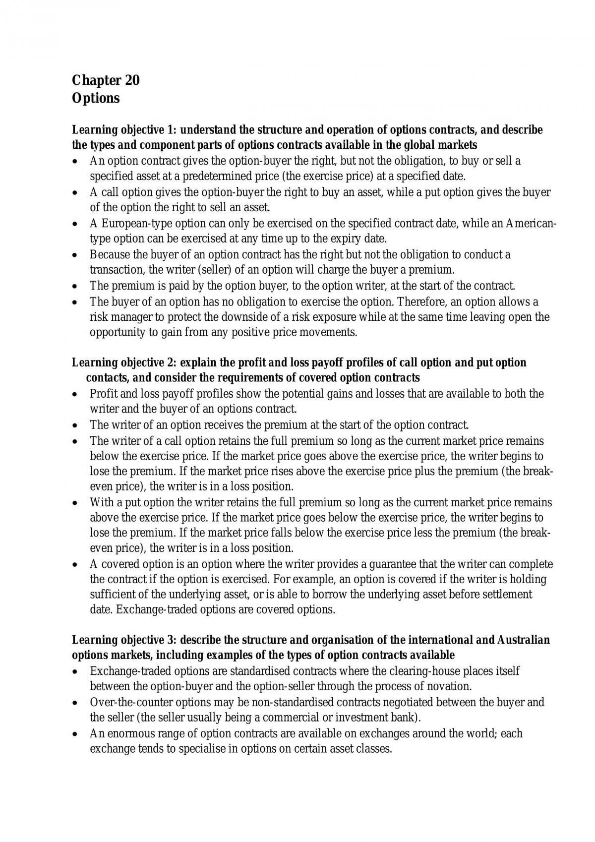 FINS1612 Week 11 Tutorial Summary/Notes - Page 1