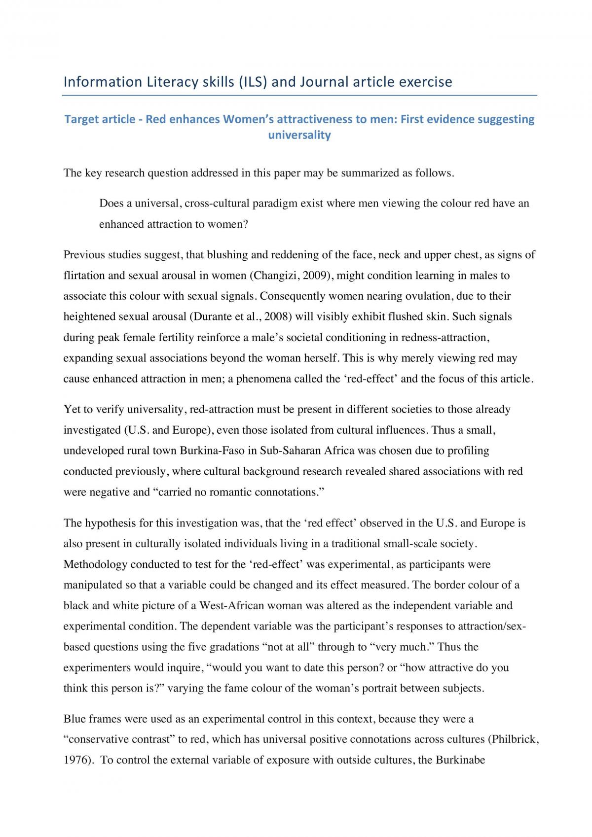 ILS Journal Article Assignment - Page 1