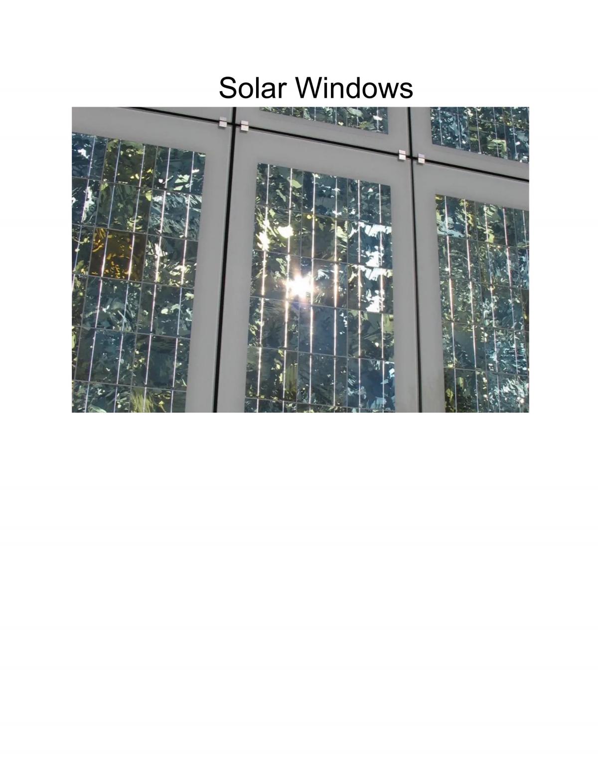 Solar Windows Project - Page 1