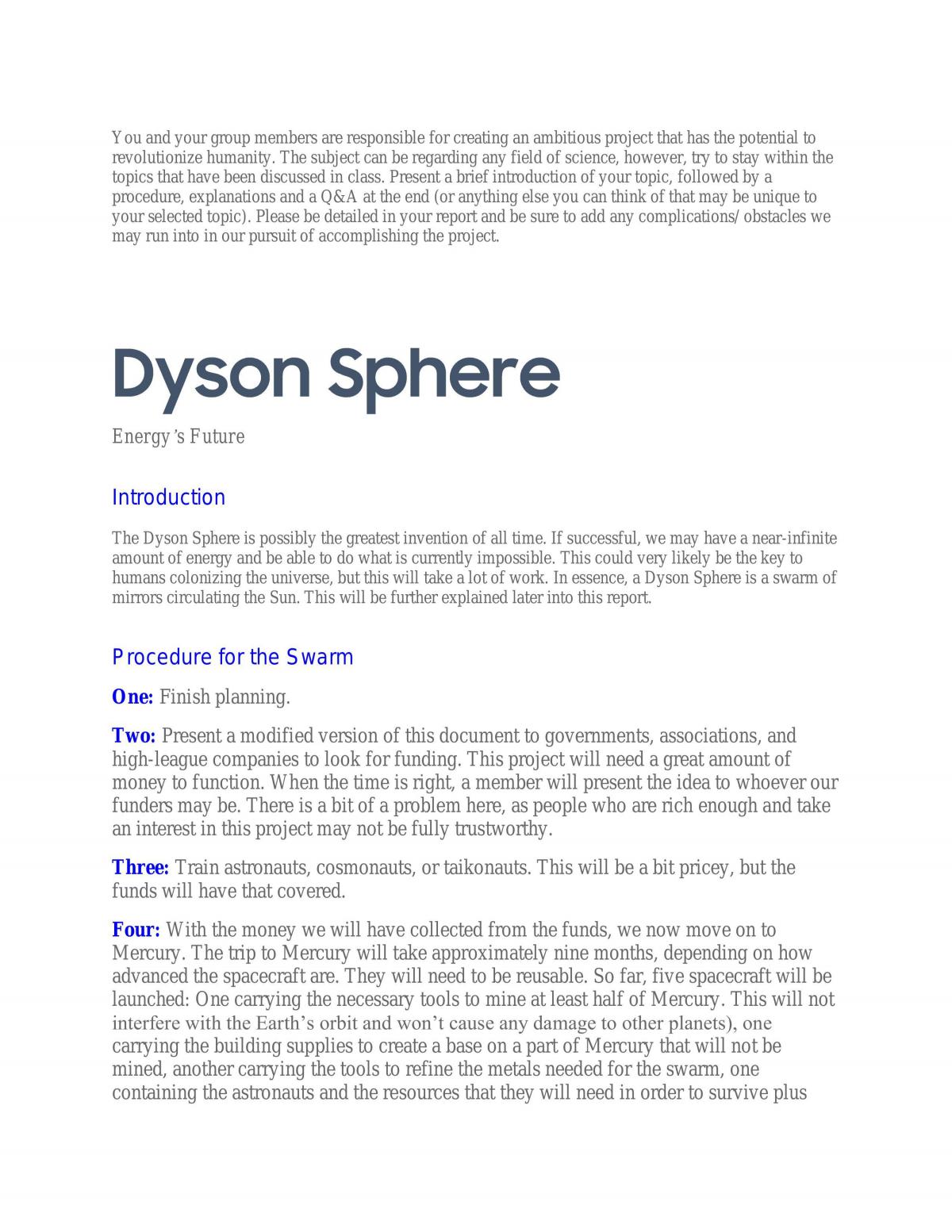 Science - Space Exploration & Energy Generation  - Page 1