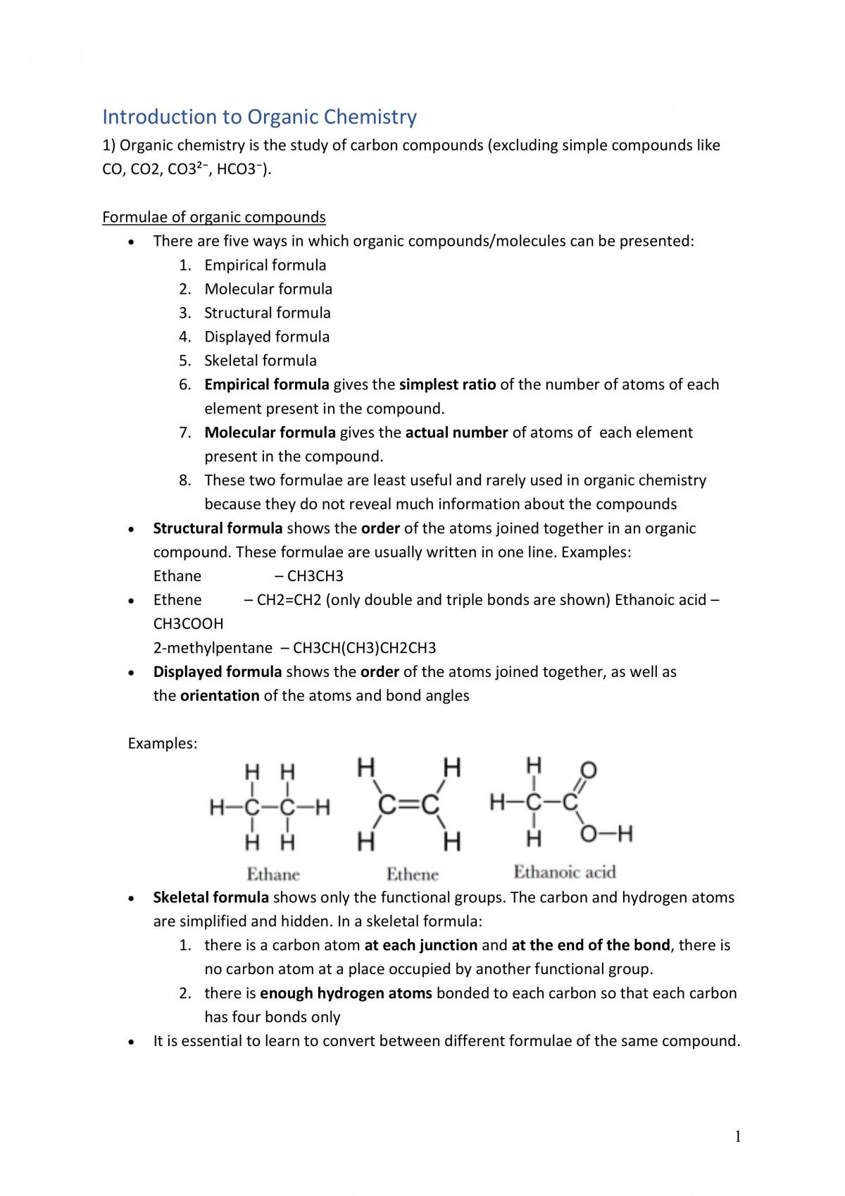 Complete Study Notes - Chemistry - Page 1