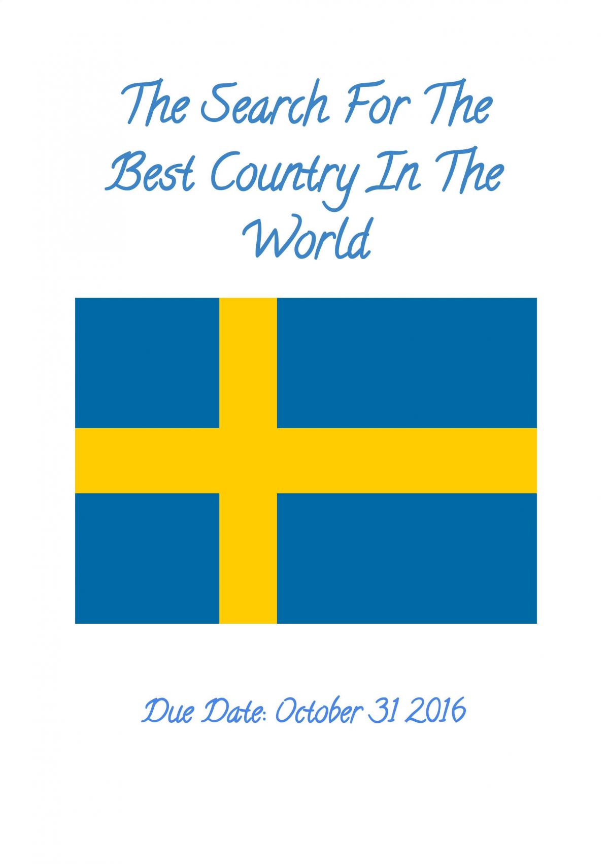 The Search for the Best County in The World - Page 1