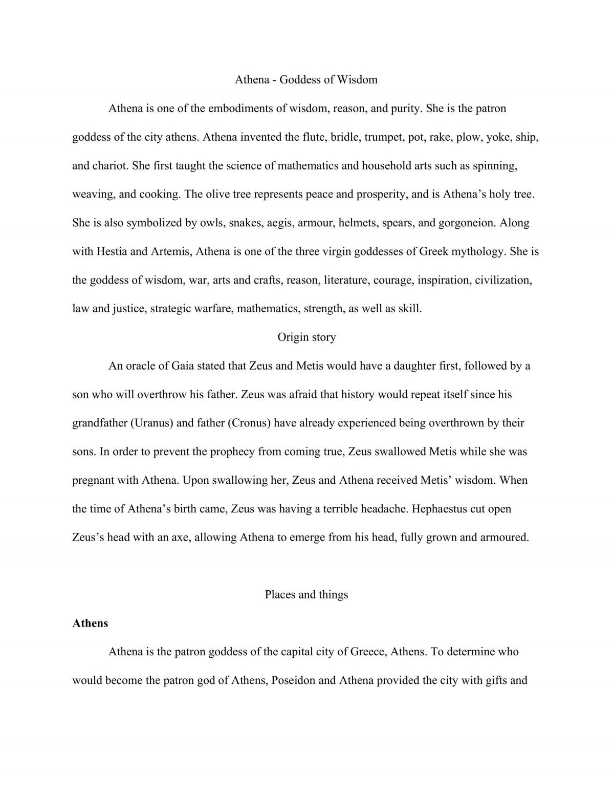 Mythology Project - Page 1