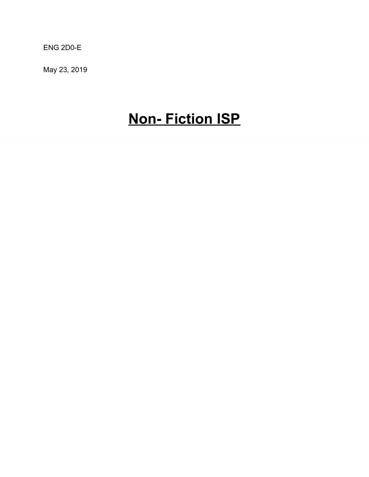 Non-Fiction ISP - Page 1
