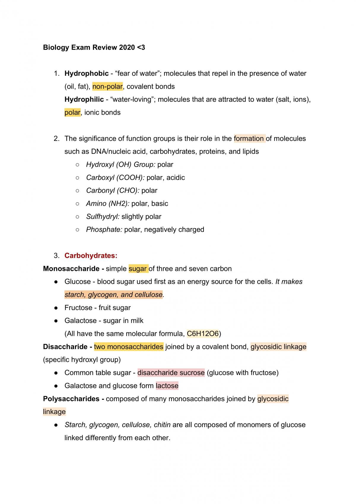 SBI4U Final Exam Notes - Page 1