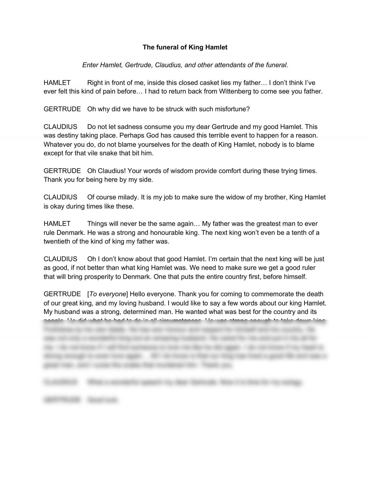 Hamlet: Alternative Scene - Page 1