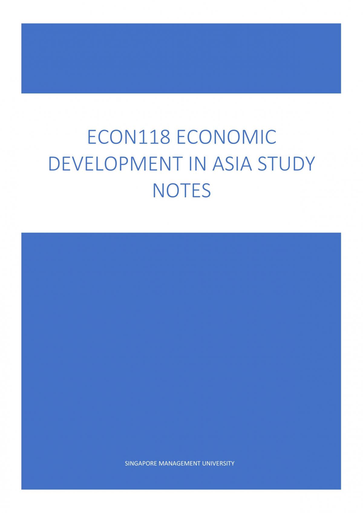 ECON118 EDA Study Notes - Page 1