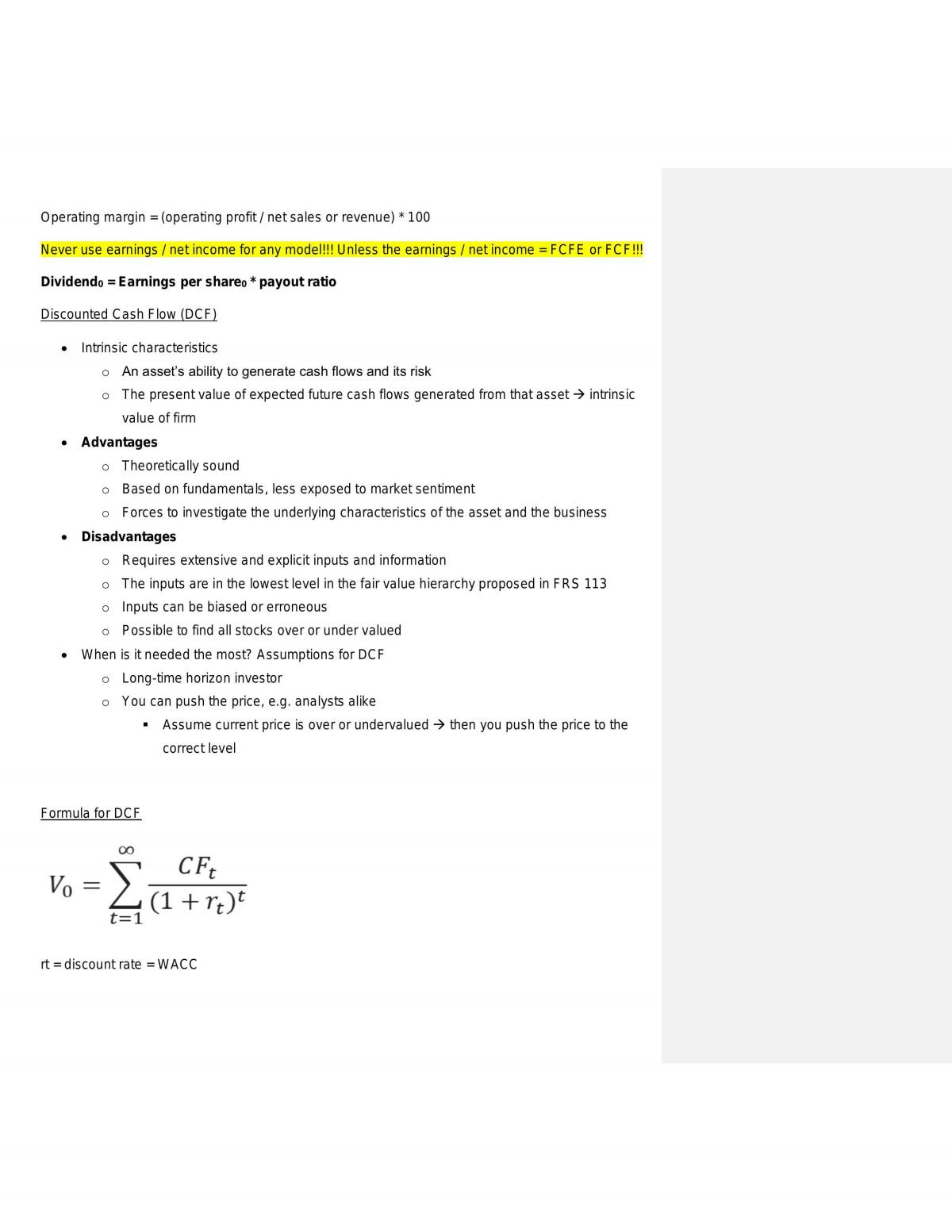 Valuation notes - Page 1