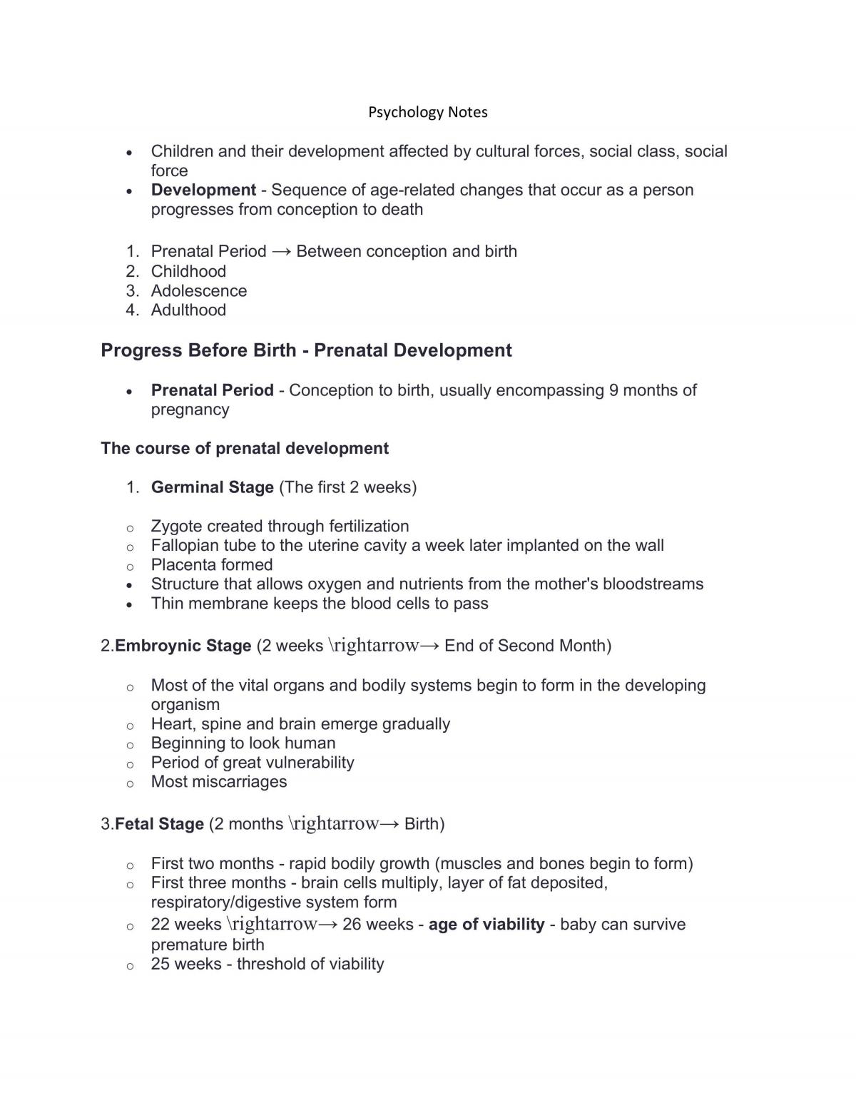 PSY210 Notes - Page 1