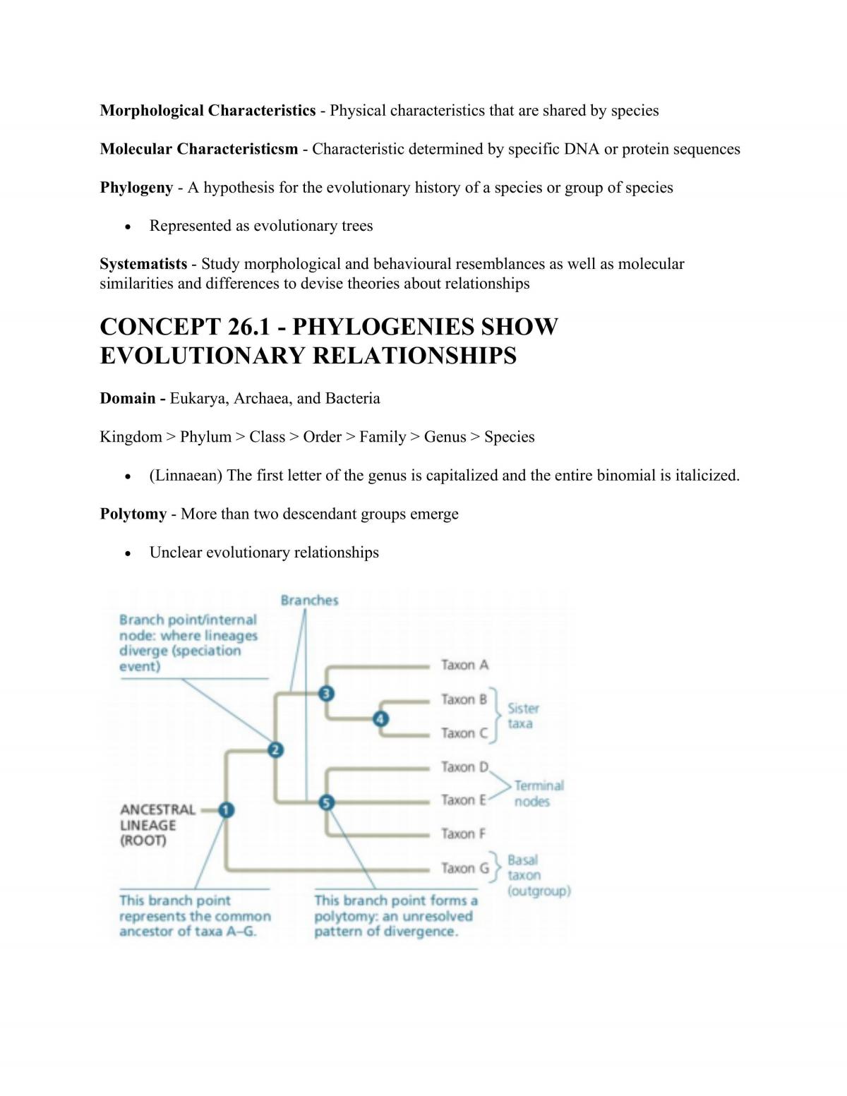 BIO153 Diversity of Organisms Notes - Page 1