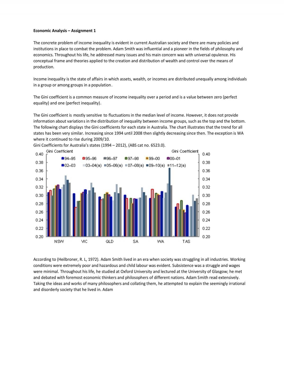 ECON1401 Assignment 1 sem2 2014 - Page 1