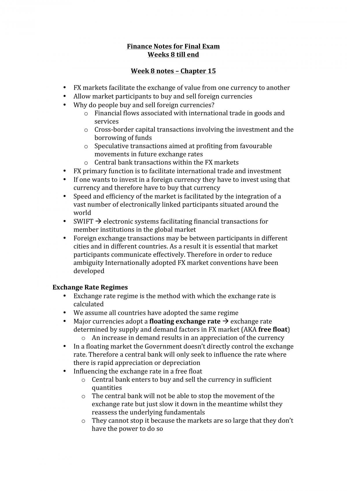 FINS1602 Complete Study Notes  - Page 1