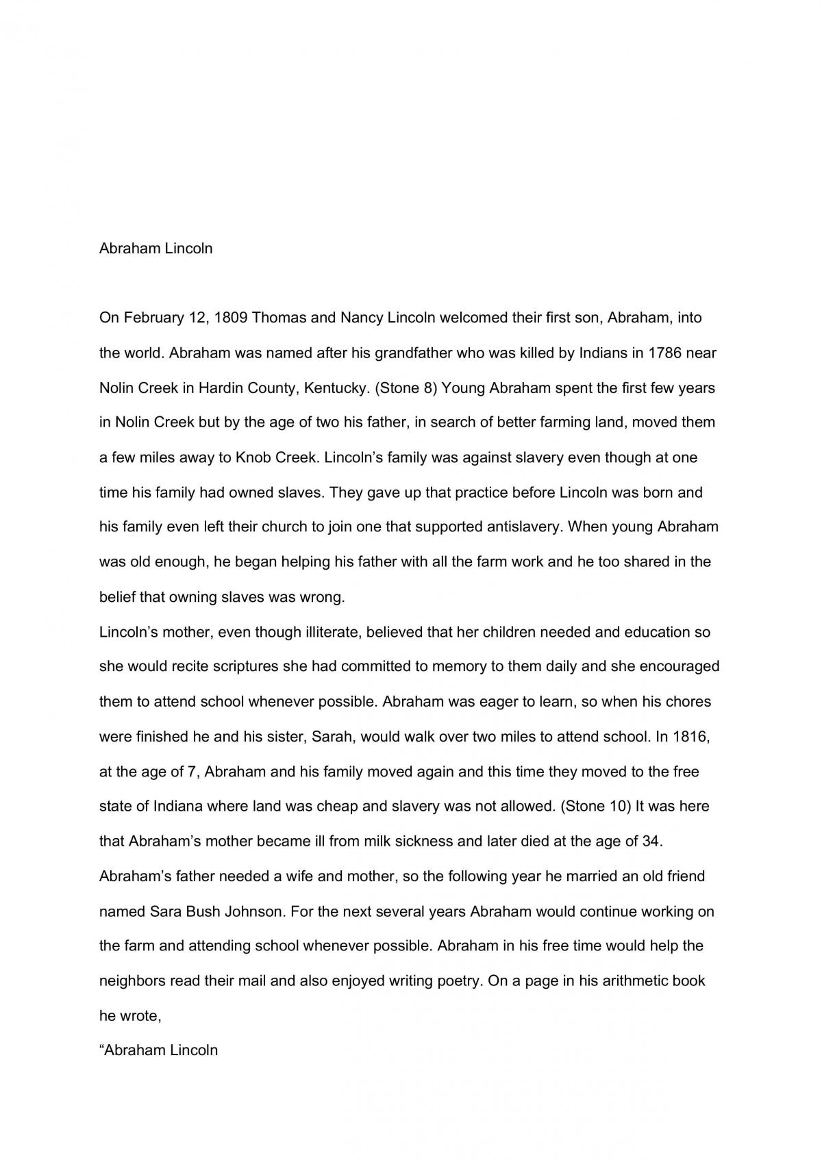Abraham Lincoln - Page 1