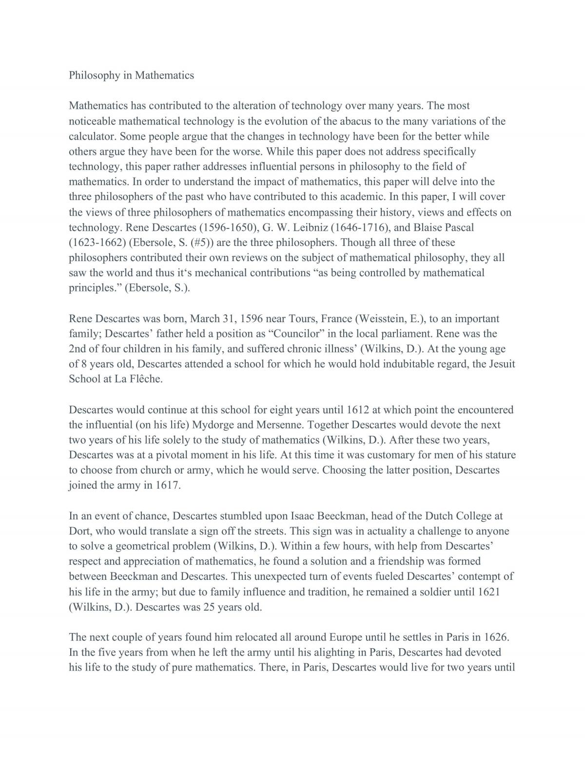 Philosophy in Mathematics - Page 1