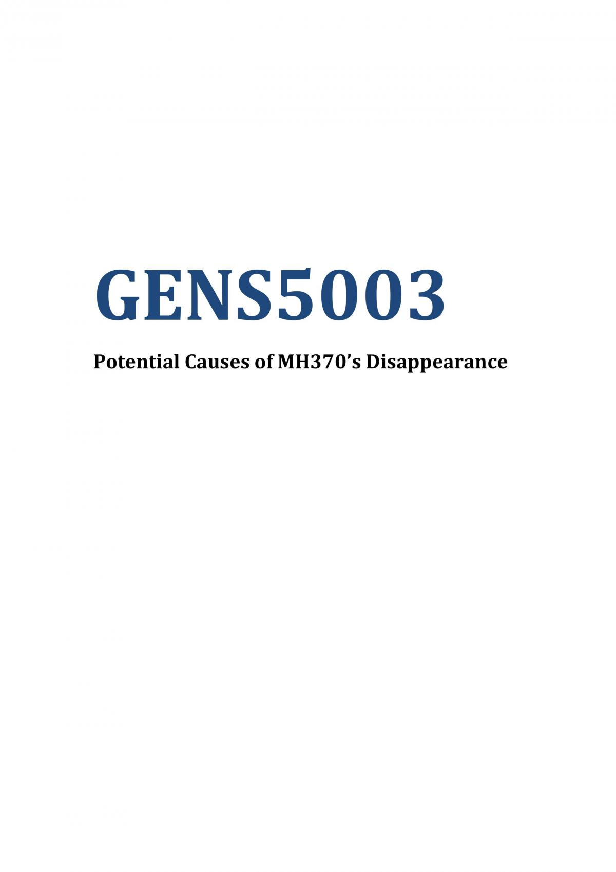 MH370 disappearance - Page 1