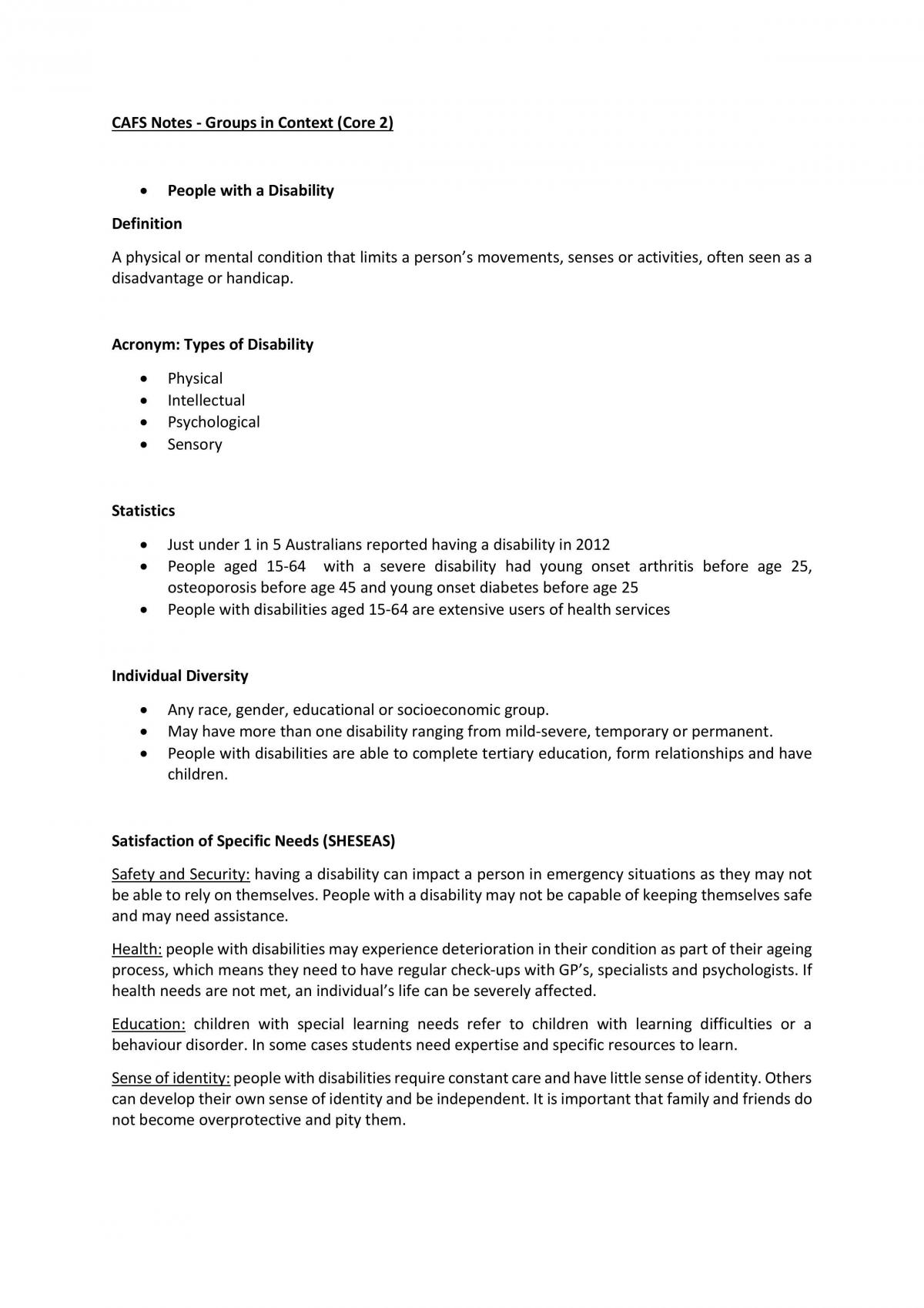 CAFS Notes - Groups In Context (Core 2) - Page 1