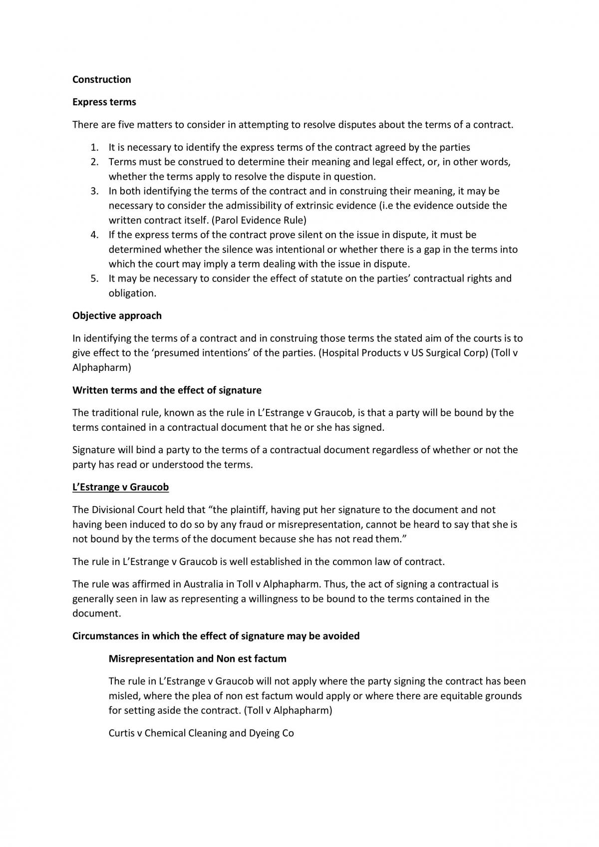 Complete Construction Notes - Page 1
