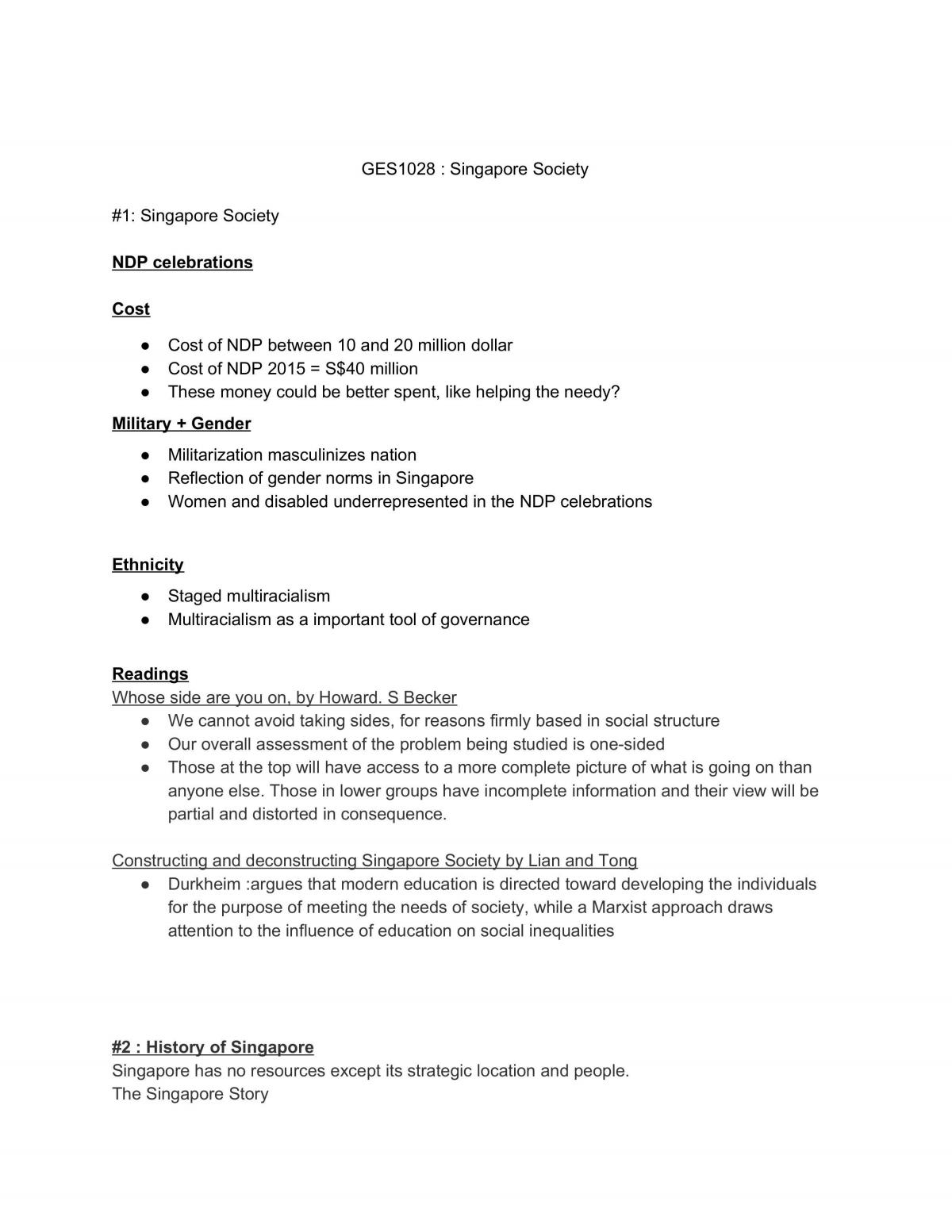 GES1028 Study Notes - Page 1