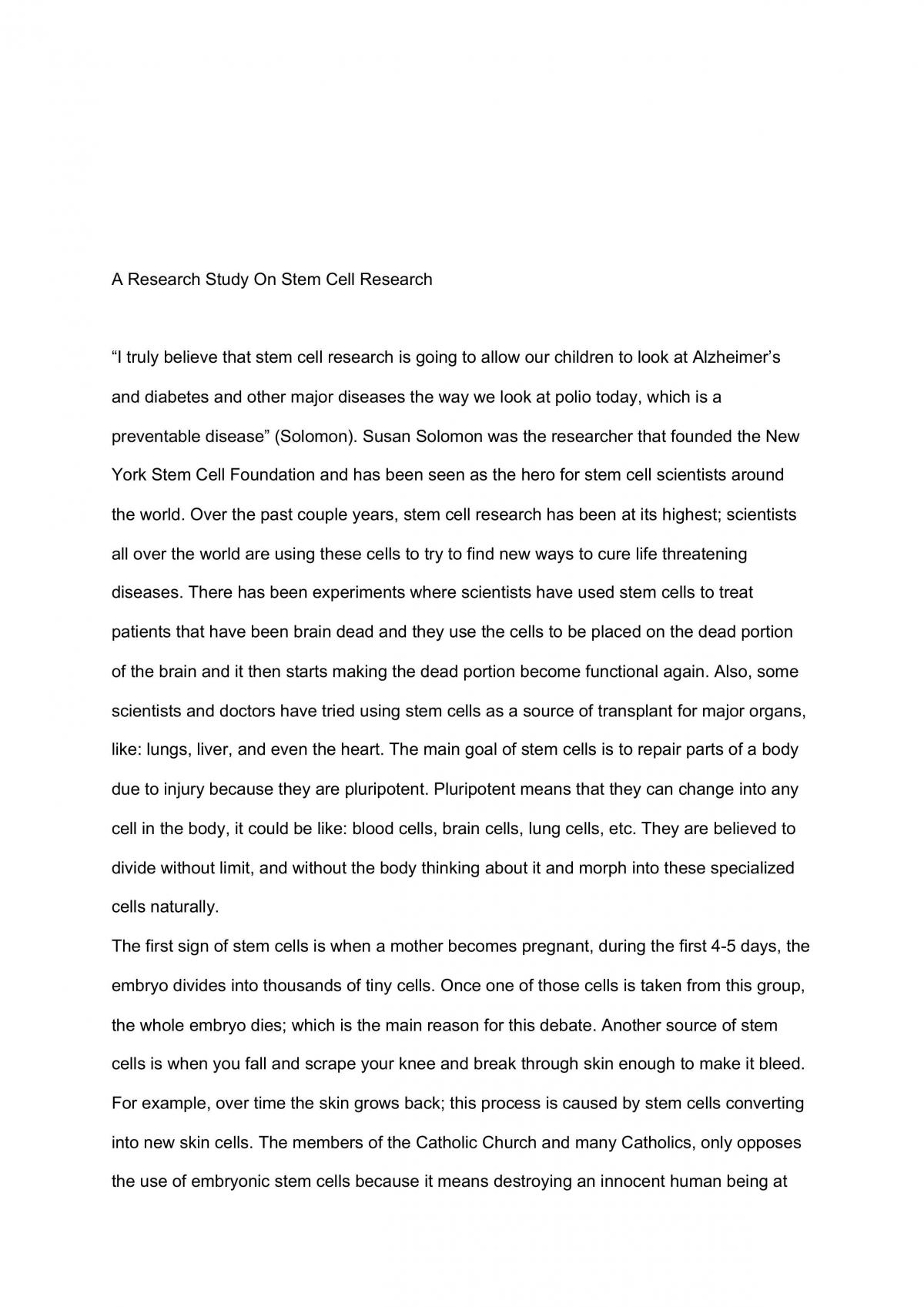 What are Stem Cells - Page 1