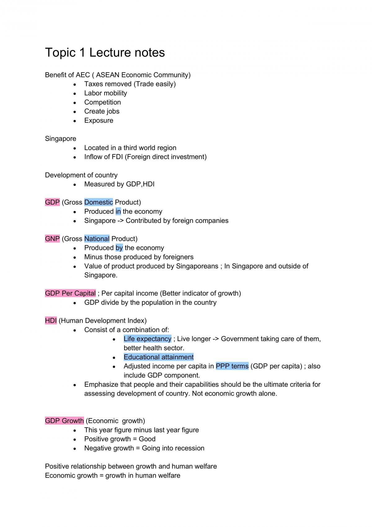 GEH1002 Summary Notes - Page 1