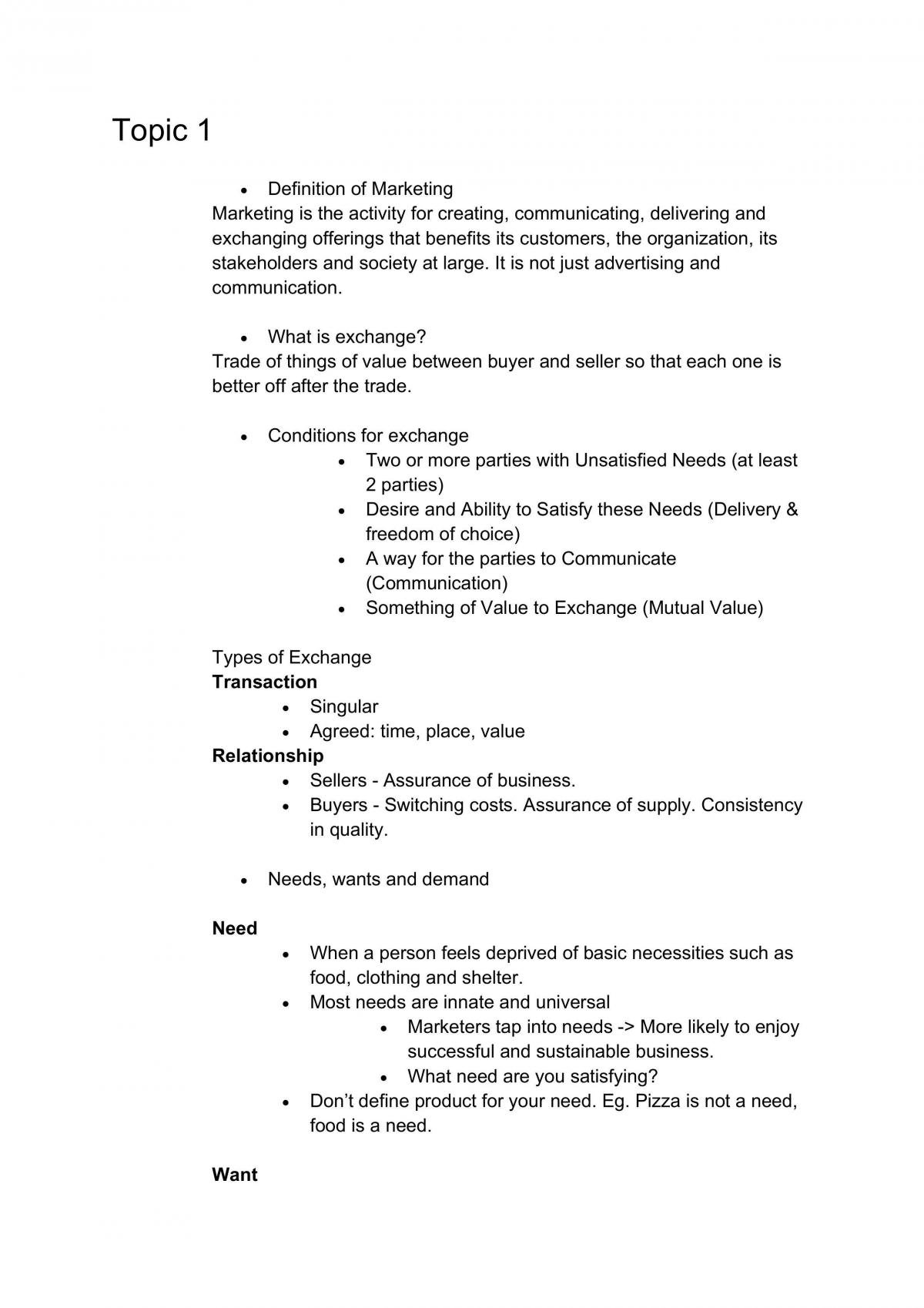 MKT1705 Summary Notes - Page 1
