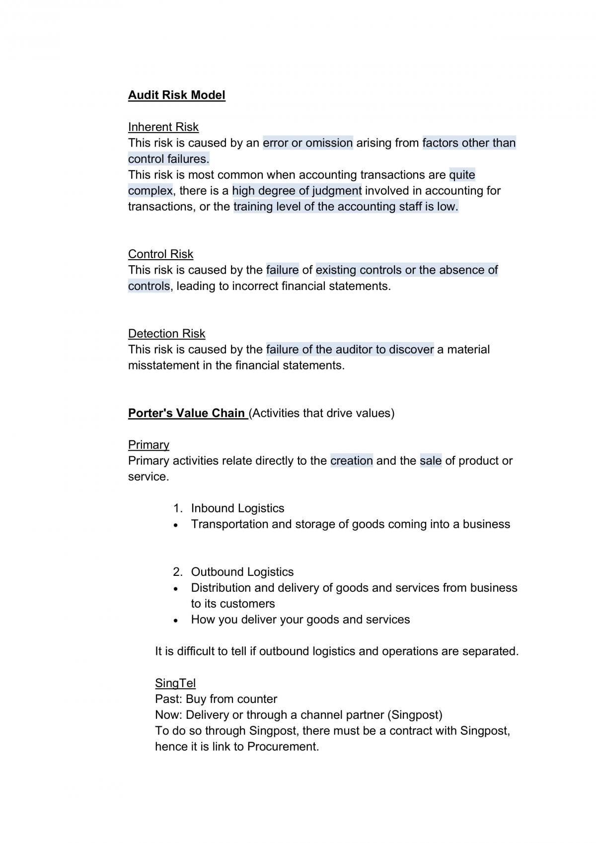 ACC2709 Summary Notes - Page 1