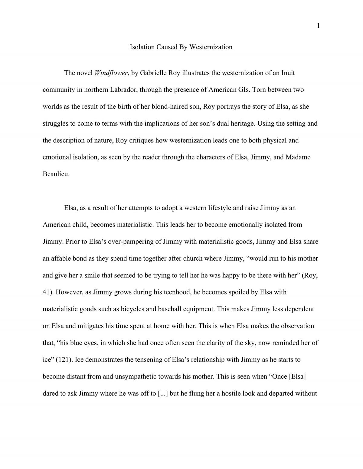 Windflower Essay  - Page 1