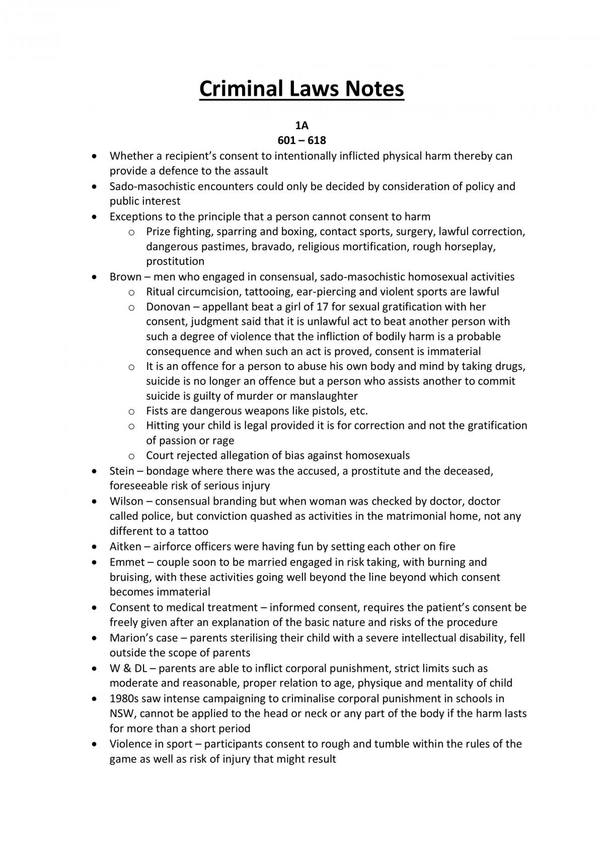 LAWS1022 Complete Study Notes for Mid-Sem Exam - Page 1