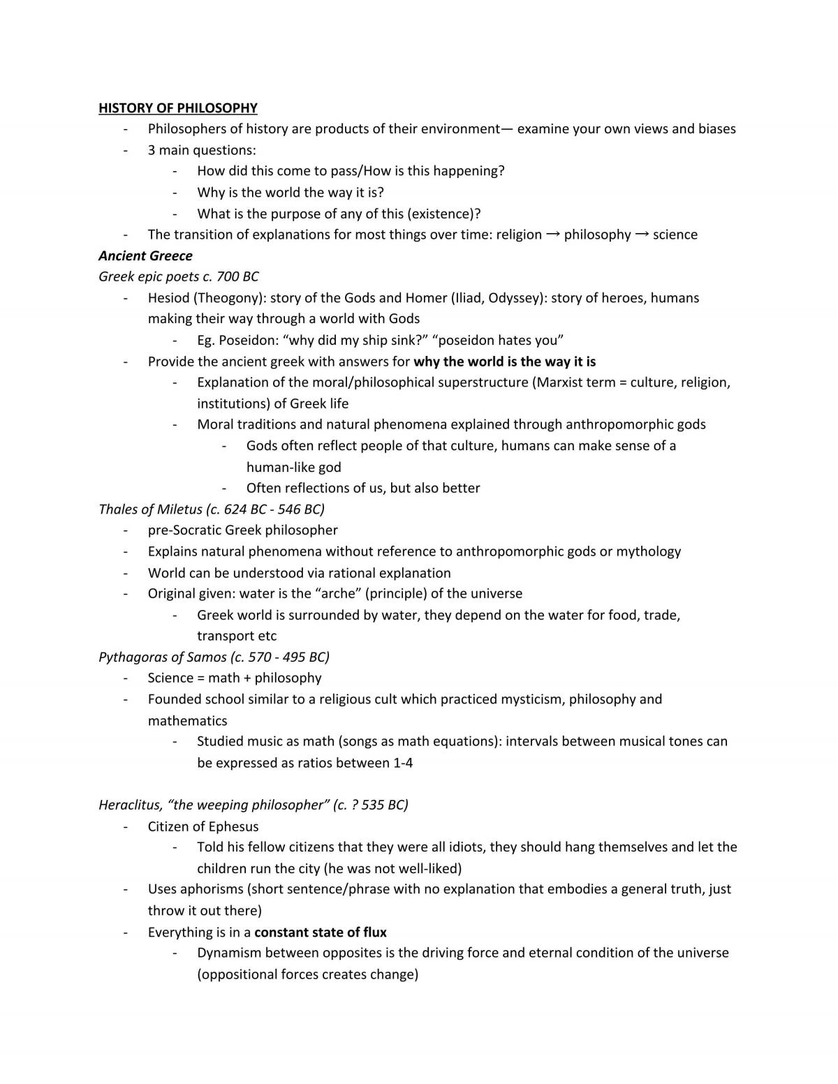 Philosophy: Questions and Theories Complete Course Notes - Page 1