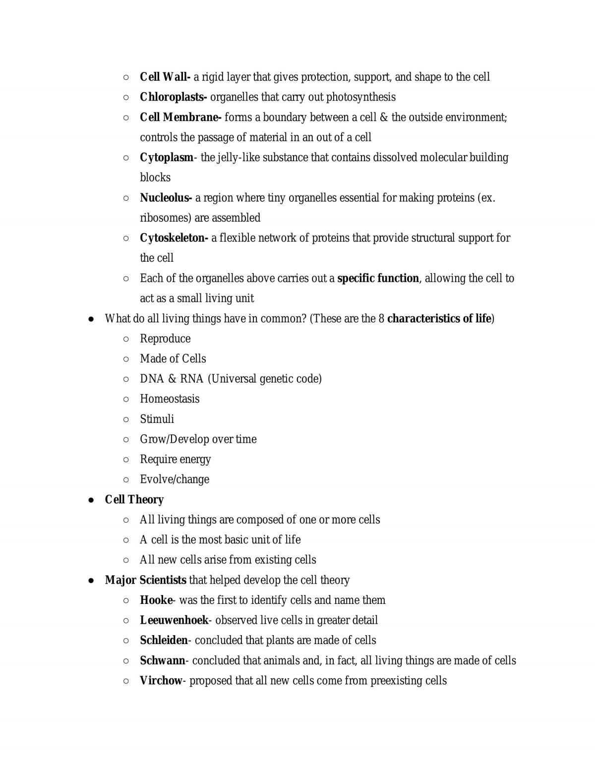 Biology 111 Study Notes - Page 4