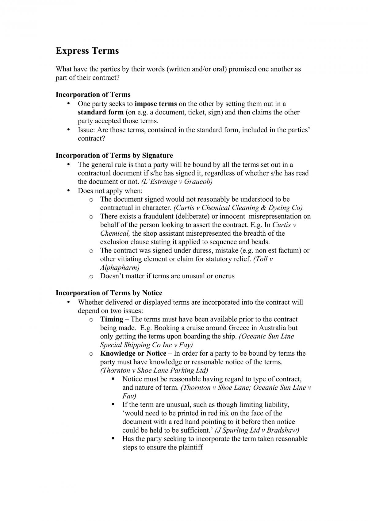 Complete Summary of Contracts B - Page 1
