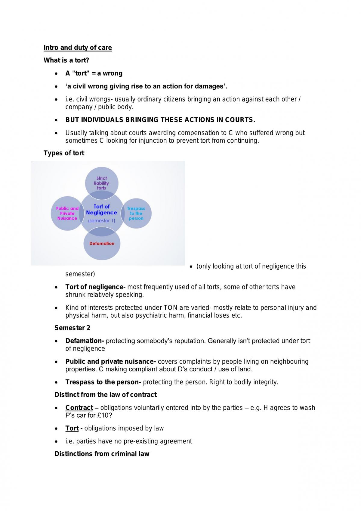 Tort notes - Page 1