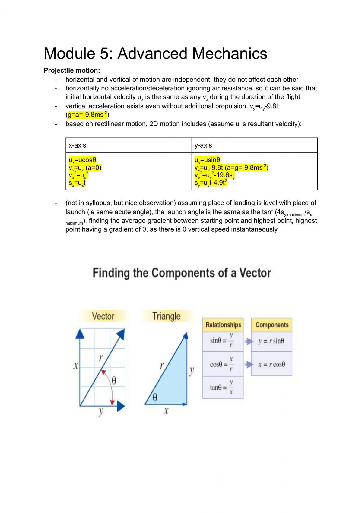 HSC Physics Module 5 Advanced Mechanics - Page 1