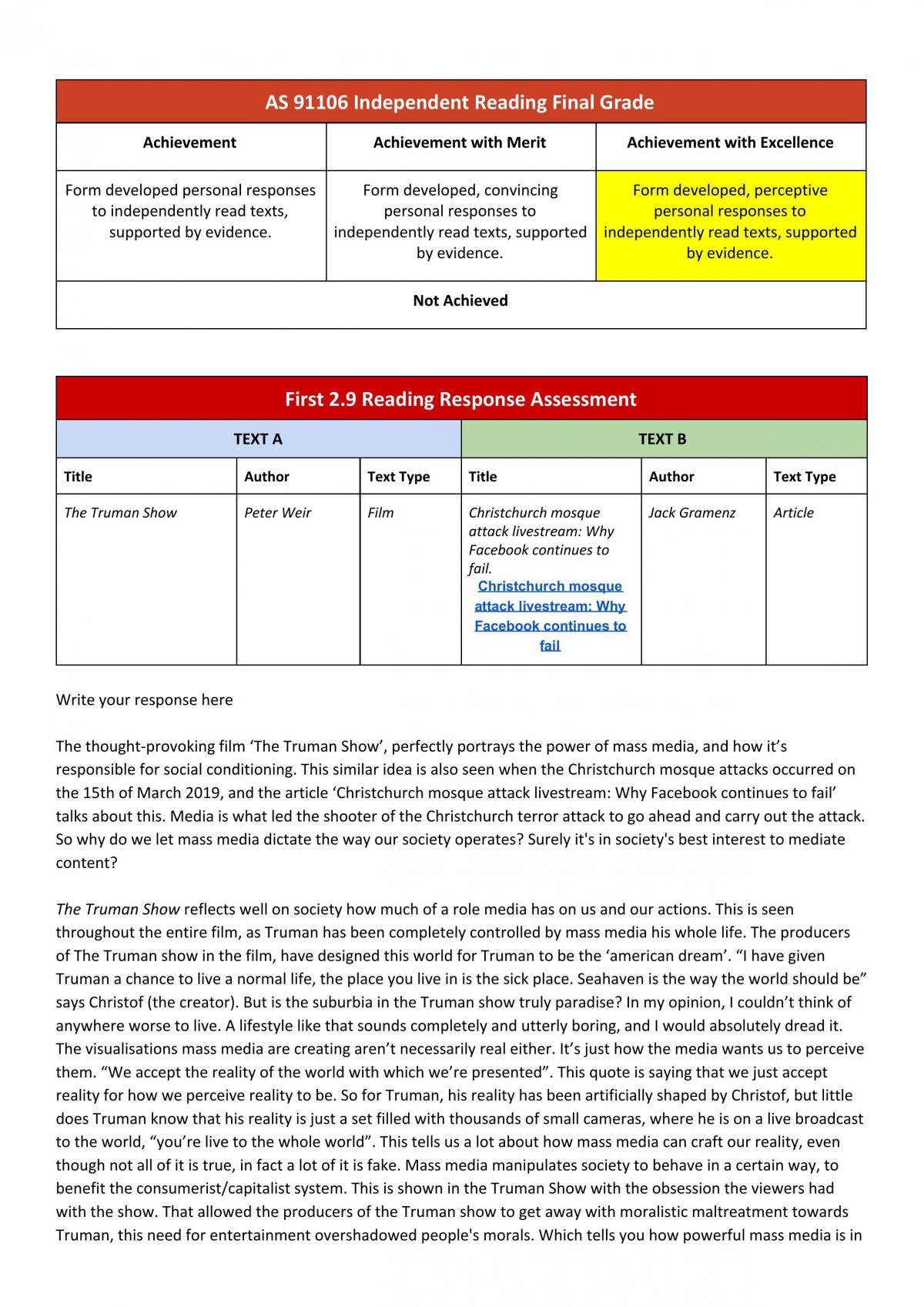 2.9 Dual Response Assessment - Excellence - Page 1
