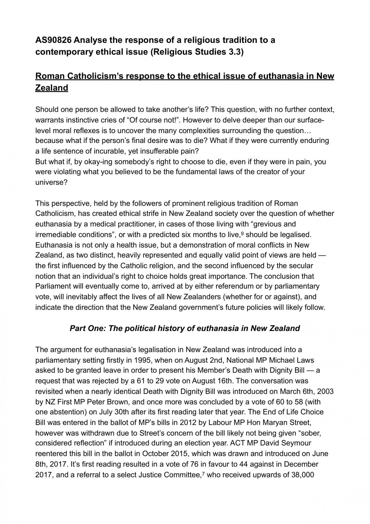 AS90826 Religious Studies 3.3 - Page 1