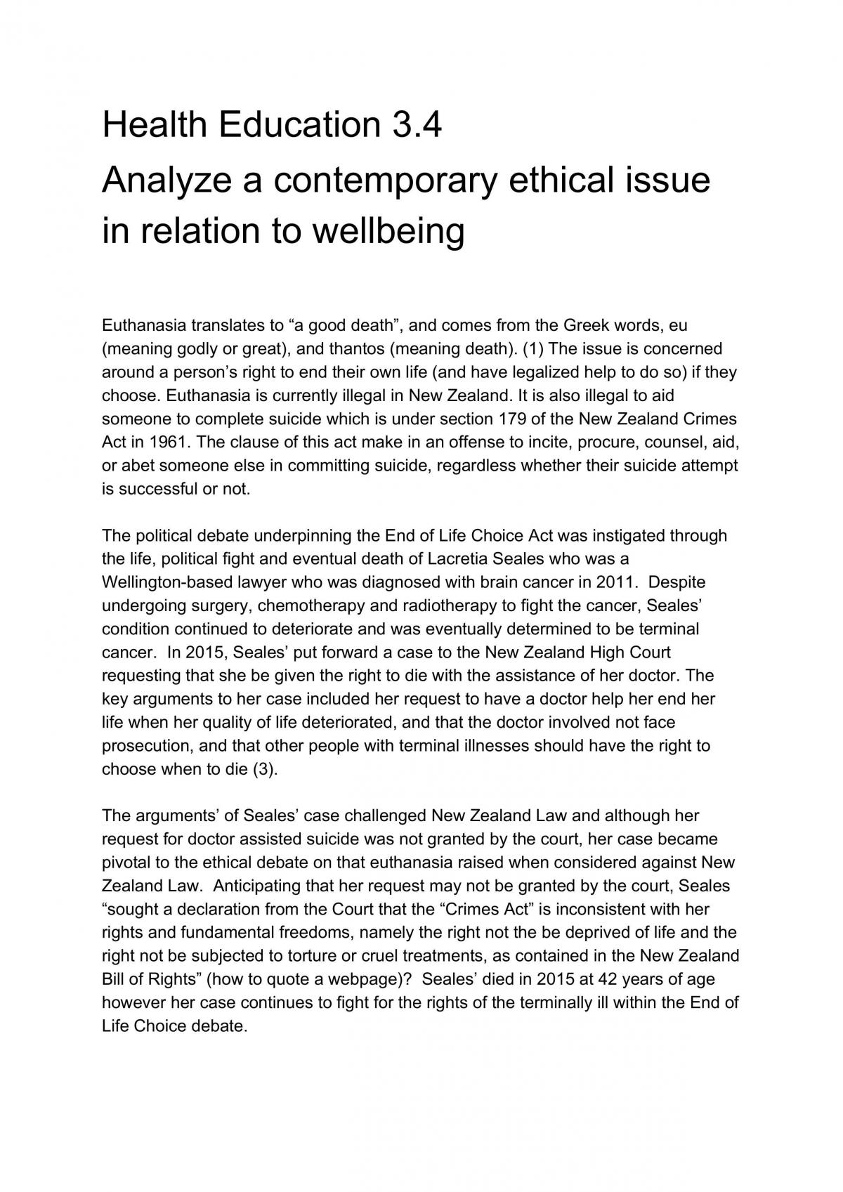 Euthanasia Report - Page 1